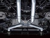 AWE Track Edition Exhaust for Nissan Z - Diamond Black Tips - Mounted